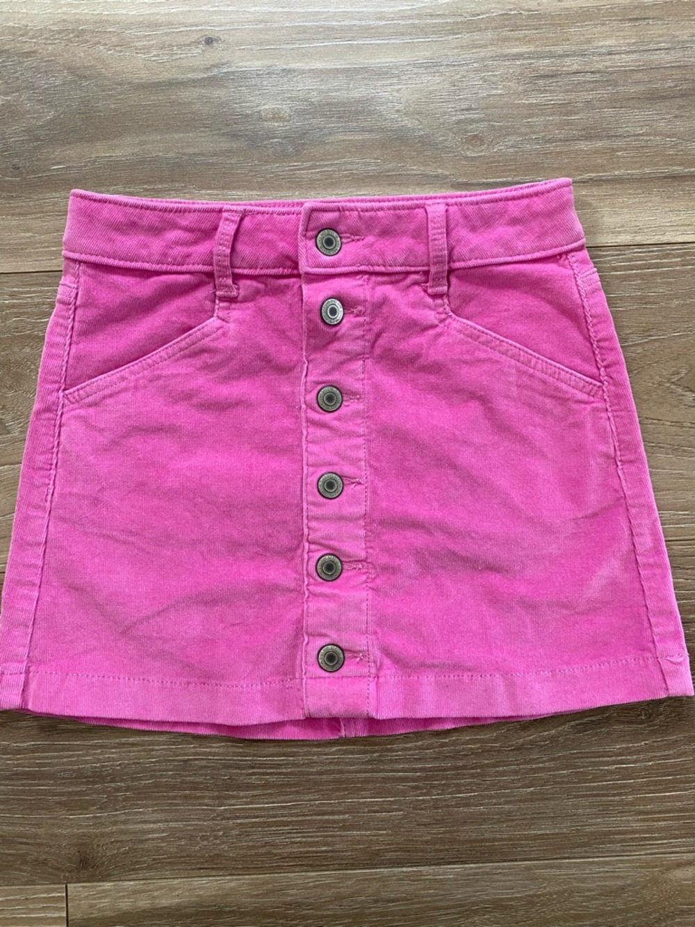 SO Hot Pink Button-Front Skirt